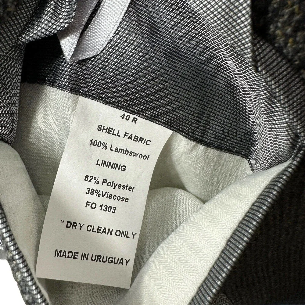 Alan Lebow 100% Luxury‎ Lambs Wool 2 Button Tweed Blazer 40R